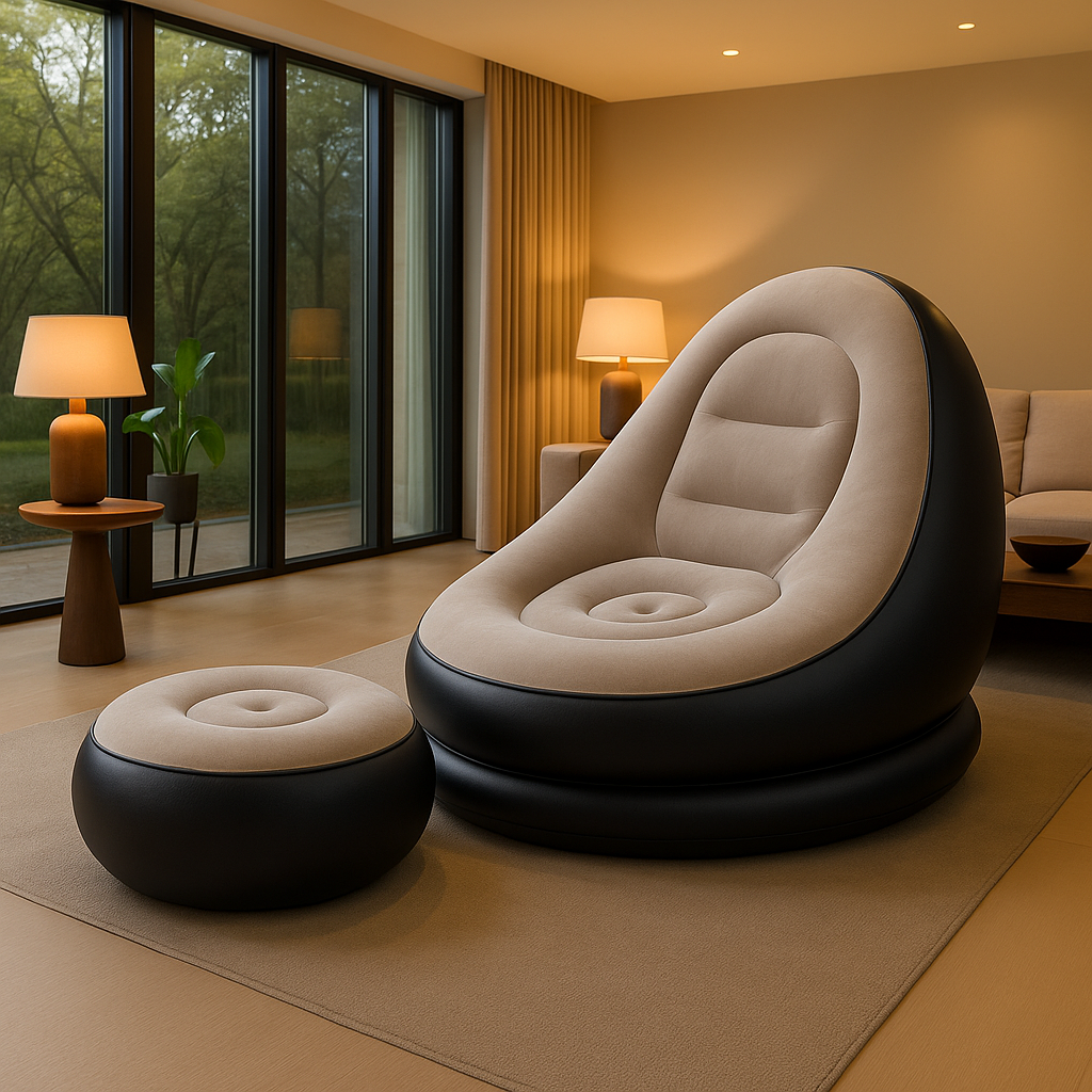 Inflatable Deck Sofa Chair with Air Pump