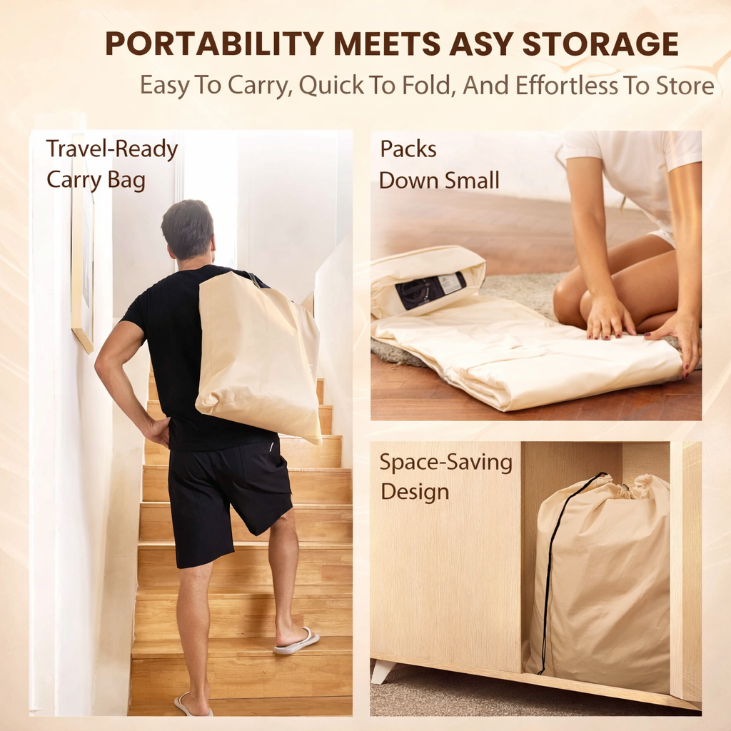 Inflatable Air Bed Mattress with Built-in Pump