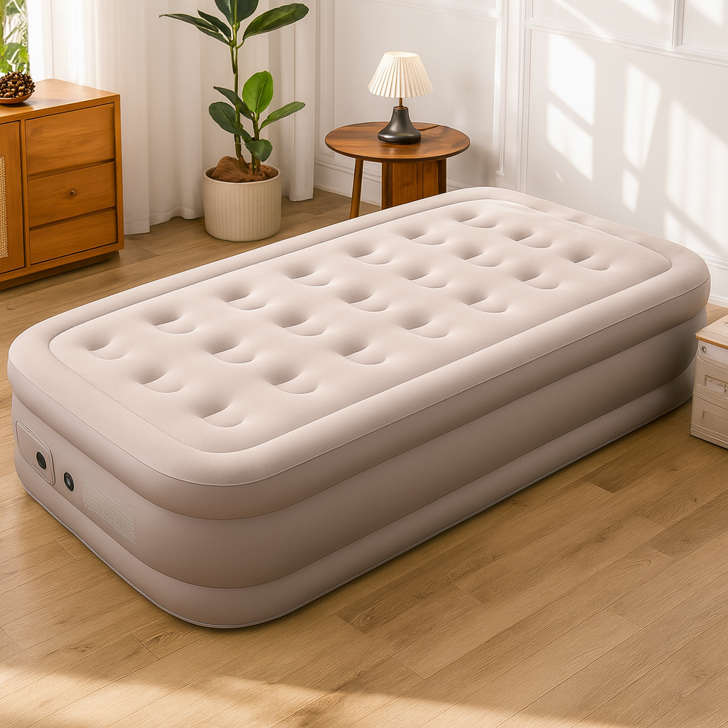 Inflatable Air Bed Mattress with Built-in Pump